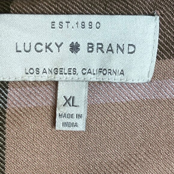 Lucky Brand Women Plaid Button-Up Shirt XL Multi-Color Viscose Modal Casual - Picture 13 of 16